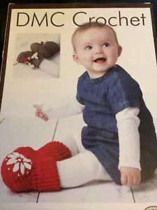 DMC Crochet Baby Bootees 3-12mths Natura Just Cotton Medium Crochet Pattern - Picture 1 of 3
