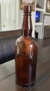Seltene Amber Brown A. Mattei Whiskey Flasche Fresno California 1,4 Gallonen Vintage - Bild 1 von 9