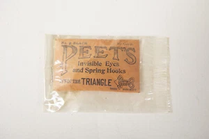 Peets Invisible Eyes & Spring Hooks (B8C) No 2 Triangle (JSF6) 1895 1896 - Picture 1 of 6