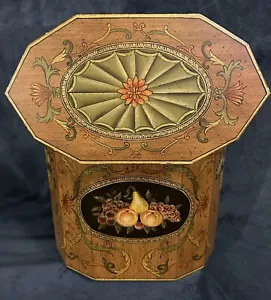 Maitland Smith 1146-316 Decorative Octagonal Wood Lidded Box C-1970 10.5”H - Picture 1 of 22