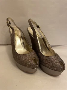 Wild Pair Platform Heels / Glitter/Wedges - size 7M - Picture 1 of 9