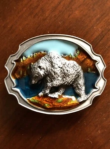 Grizzly Polar Bear Wild Outdoor Animal Hunting Metal Unisex Men’s Belt Buckle - Picture 1 of 2