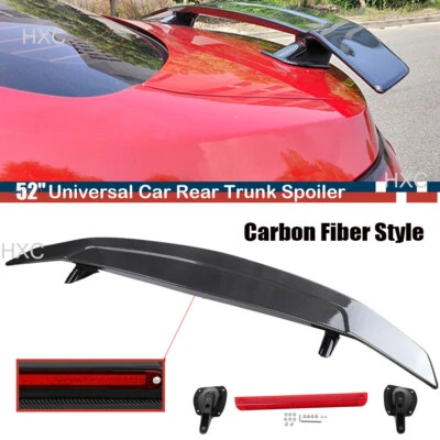 Alerón trasero de 52"" con aspecto de fibra de carbono estilo GT para Honda Accord Civic Foto 1 de 4