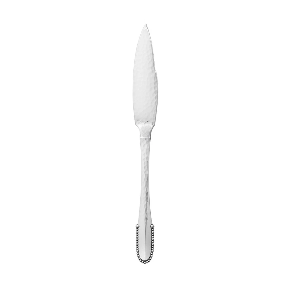 Cuchillo de pescado de plata Georg Jensen - con cuentas/bola - NUEVO Foto 1 de 1