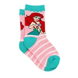 Disney Store Little Mermaid Ariel Princess Ankle Socks Kids Girls Size M L NWT