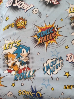 Tela divertida para niños Sonic The Hedgehog 15 por 9 pulgadas 1 pieza Foto 1 de 2