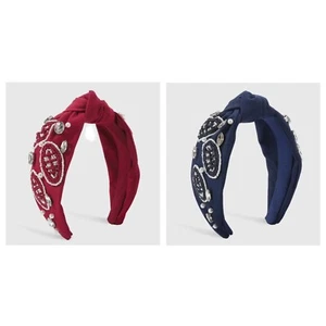 NFL Team Football Perlen Stirnband blau & weinrot/rot NEU!!! Schneller Versand - Bild 1 von 3