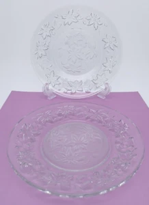 Princess House FANTASIA Luncheon Salad Dessert 8” Plates Frosted Set of 2 EUC - Picture 1 of 6