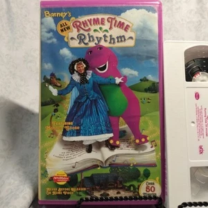 Barney's Rhyme Time Rhythm VHS 2000 Mother Goose Sing Along Musical Kid's Movie - Foto 1 di 3