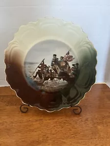 Rare/Z S & Co /Bavaria Washington Crossing the Delaware RS Prussia Style Plate - Picture 1 of 9