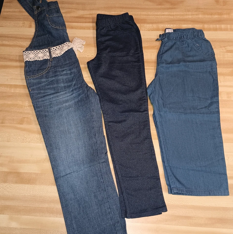 Lot Of 3 Girls Size 12 Bottoms NWT Capri Joggers Overalls TCP  - Image 1 of 3