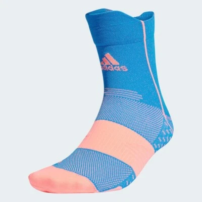 adidas Adizero Running Ankle Socks Blue Pink HEAT.RDY Cooling - Image 1 of 2