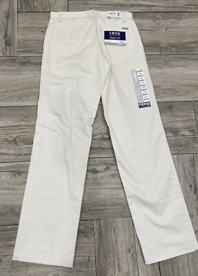 29 x 32 IZOD American Chino Smooth Touch Slim Fit Flat Front Casual Pumice Pants - Image 1 of 4