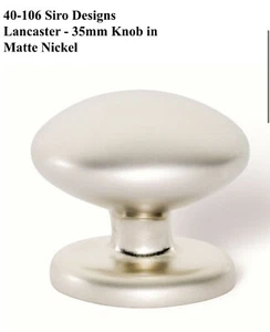 Siro Designs Knob 40-106 Matte Nickel - Picture 1 of 5