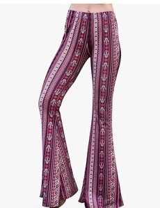 Gr. M - Daisy Del Sol High Waist bequem Stretch Boho 70er Bell Bottom Flare - Bild 1 von 7