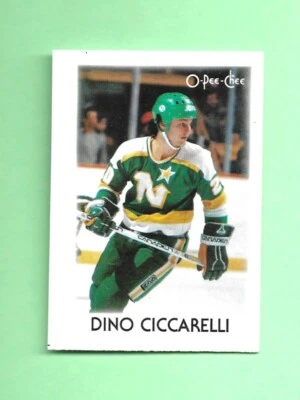 87-88 O-PEE-CHEE OPC STICKER MINI Card # 7 DINO CICCARELLI MINNESOTA EXCEPTIONAL - Image 1 of 2