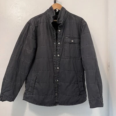 Brixton Men’s XL Black Snap Quilted Corduroy Collar Jacket Black - Image 1 of 4