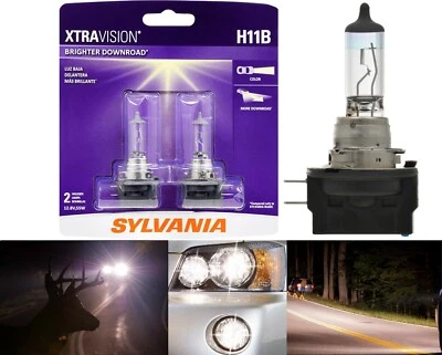 Sylvania XtraVision H11B 55W Two Bulbs Headlight Low Beam Replacement Upgrade OE - Image 1 of 4