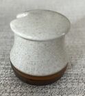 Vintage Potters Wheel Mustard Pot With Lid