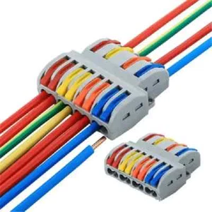 Abrazadera de conexión 4 pines push-in 8 polos conexión conductor cable abrazadera - Imagen 1 de 15