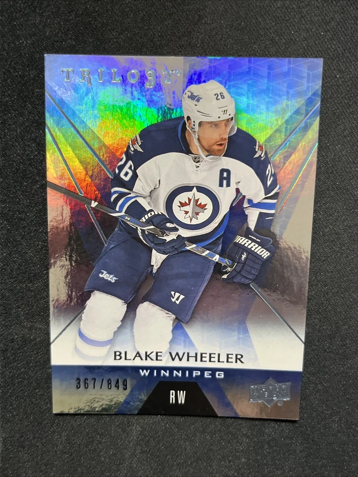 16-17 UD Trilogy Hockey Blue Parallel 43 Blake Wheeler /849 - Image 1 of 2