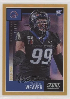 2020 Score Rookies Gold Zone /50 Curtis Weaver #339 Rookie RC - Image 1 of 2