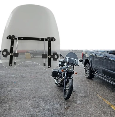 Дефлектор лобового стекла 18 x 16 дюймов руль 7/8 дюйма и 1 дюйм для Harley Cross Bones FLSTB - Изображение 1 из 4