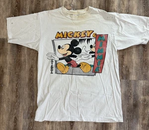 vtg Disney Mickey Minnie t shirt California The End Front Back Double Sherry Mfg - Picture 1 of 16