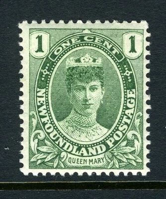 NEWFOUNDLAND Scott 104b - LH - 1¢ Blue Green Queen Mary (.006) - Image 1 of 2