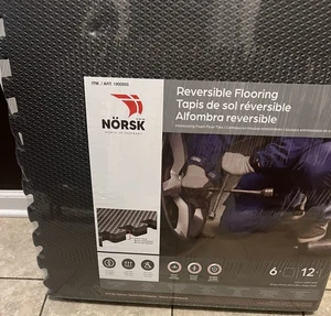 Reversible 6 tiled Grey/Black Exercise Mat:  $3.5 a Tile - Picture 1 of 1