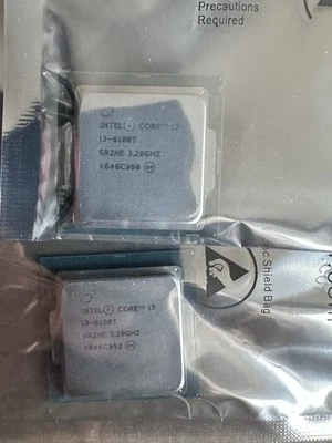 Lot Of 2 Intel Core i3-6100T SR2HE 3.20GHz Dual Core Processor - Image 1 of 4