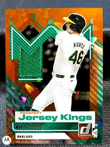 2025 Donruss NICK KURTZ #PJK-NK Prospect JERSEY KING Orange Ice - Picture 1 of 12