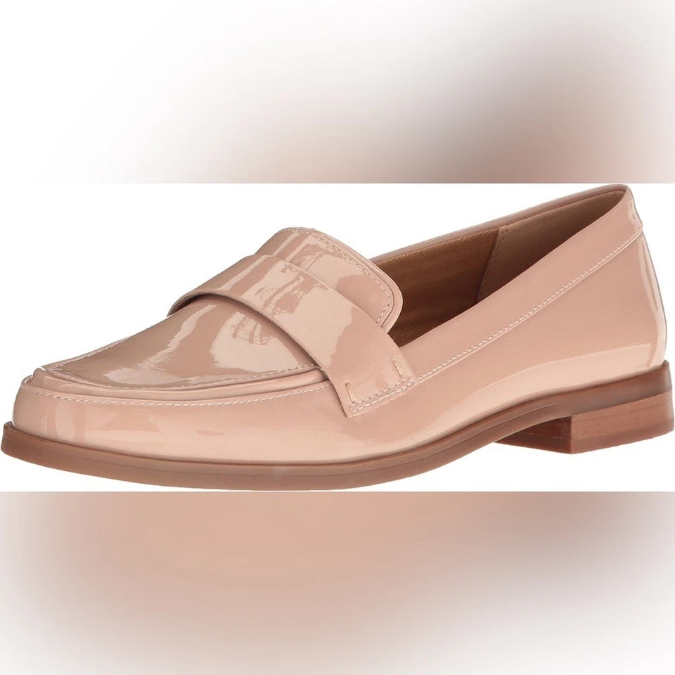 Franco Sarto Women's Valera Elegant Nude Patent Leather Loafers Shoes Slip-on 11 - image 1 of 4