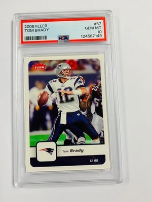 2006 FLEER TOM BRADY #57 PSA 10 GEM MINT GRADED PATRIOTS - Image 1 of 2