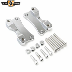 Front Fender Risers Adapter Spacer Mount Kit Fit For Harley Touring 14+ Chrome - Picture 1 of 5