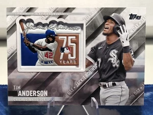 2022 Topps Update Series Tim Anderson - Jackie Robinson Day Patch Relic SEP-TA - Picture 1 of 2