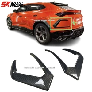 Real Carbon Rear Bumper Canards Vent Fins Splitter Fits Lamborghini Urus 2018-22 - Picture 1 of 21