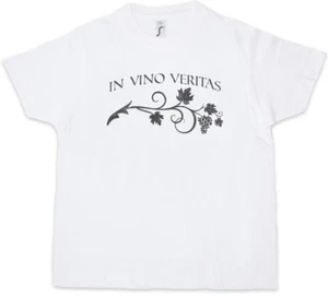 IN VINO VERITAS Kids Boys T-Shirt Quote Wine winegrower grape picker Winery - Picture 1 of 1