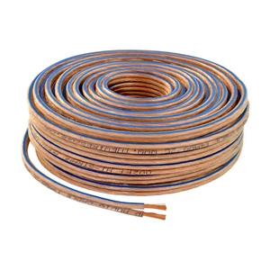 Cable de altavoz transparente calibre 16 2 16/2 de 100 ft para audio de automóvil/hogar - Imagen 1 de 3