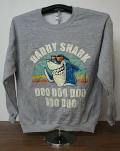 DADDY SHARK DOO DOO DOO DOO DOO Sweatshirts Large, grau - Bild 1 von 6