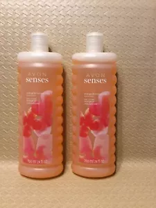 AVON SENSES ORANGE  AND HONEYSUCKLE  BUBBLE  BATH  24 OZ. LOTS OF 2 - Picture 1 of 4