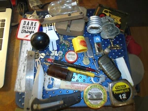 Vintage Junk Drawer  Advertising Misc Lot - Key rings - pens - openers - Picture 1 of 8