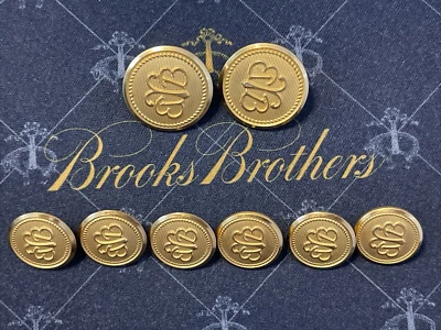 Brooks Brothers Replacement Button Set Waterbury BB - 6 Cuff & 2 Front USA - Image 1 of 4