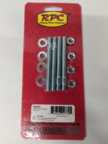 RACING POWER CO-PACKAGED Carb Adapter Hardware Kit 3In Stud 5/16In ...