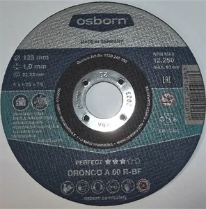 Trennscheibe 115x1,0 für Edelstahl/Stahl-Dronco-Osborn/INOX/Flexscheibe