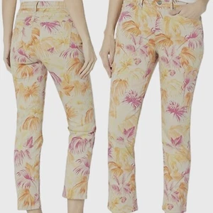 NYDJ Size 14P Sheri Slim Ankle Jeans Beach Garden Clementine - Picture 1 of 20