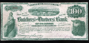 RARE UNC 1880 BUTCHERS-DROVERS BANK ST. LOUIS MO $100! ADD BLUE $10 ONLY $399.95 - Picture 1 of 1