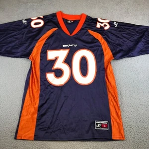 Denver Broncos Davis #30 Jersey Men's Large Blue Short Sleeve NFL Logo Athletic - Picture 1 of 19