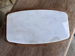B Smith Marble Stone Charcuterie Cheese Board Set with utensils 12.5x7.5 - Picture 1 of 6