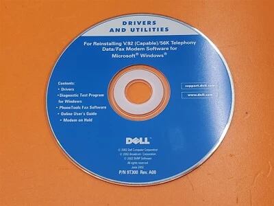 ⭐️⭐️⭐️⭐️⭐️ Dell Drivers & Utilities For Reinstalling V92 Data/Fax Modem 9T300 - Image 1 of 3